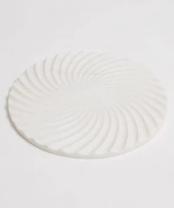 Inspire Me! Home Decor White Marble Spiral Shaped Board