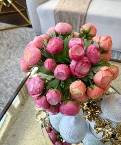 Inspire Me! Home Decor Floral Stems 11" Real Touch Ranunculus Bundle (3 Colors)