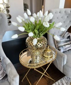 Inspire Me! Home Decor Floral Stems 27" White Real Touch Tulip Stem