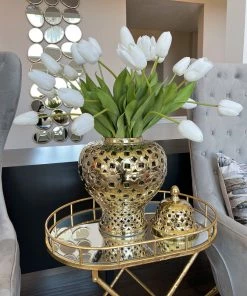 Inspire Me! Home Decor Floral Stems 27" White Real Touch Tulip Stem 8 Inspire Me! Home Decor Floral Stems 27