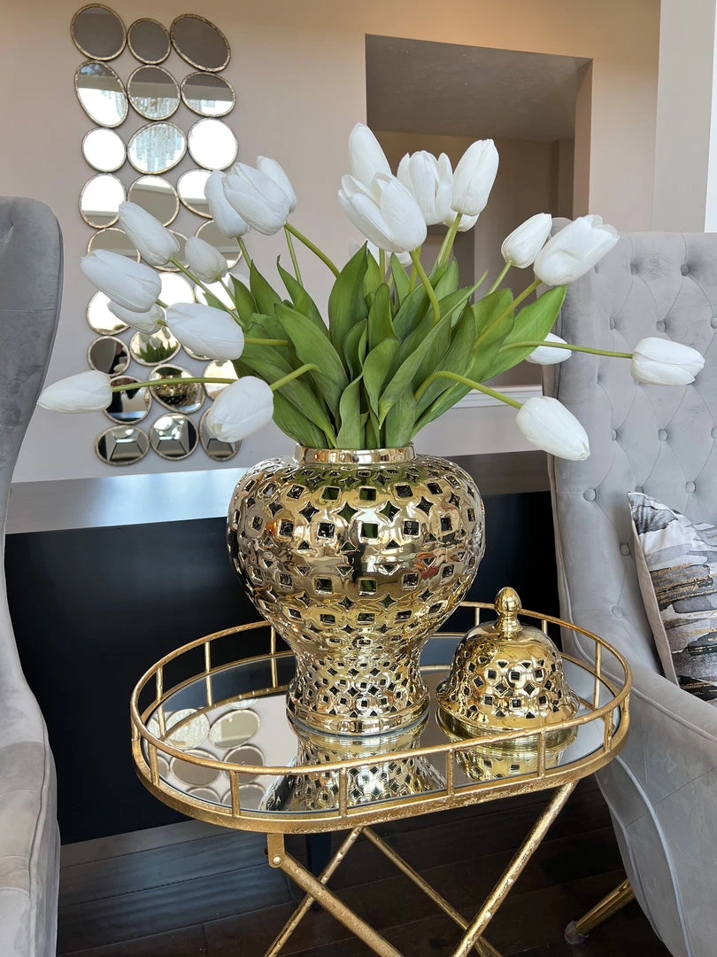 Inspire Me! Home Decor Floral Stems 27" White Real Touch Tulip Stem 5 Inspire Me! Home Decor Floral Stems 27" White Real Touch Tulip Stem