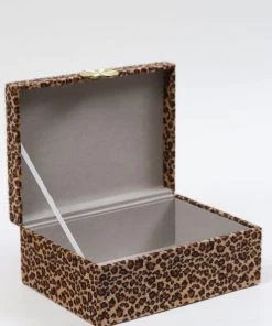 Inspire Me! Home Decor Leopard Print Boxes With Gold Medallion (Set Of 2)