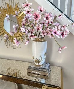 Inspire Me! Home Decor Floral Stems 28.75" Soft Pink Magnolia Stem