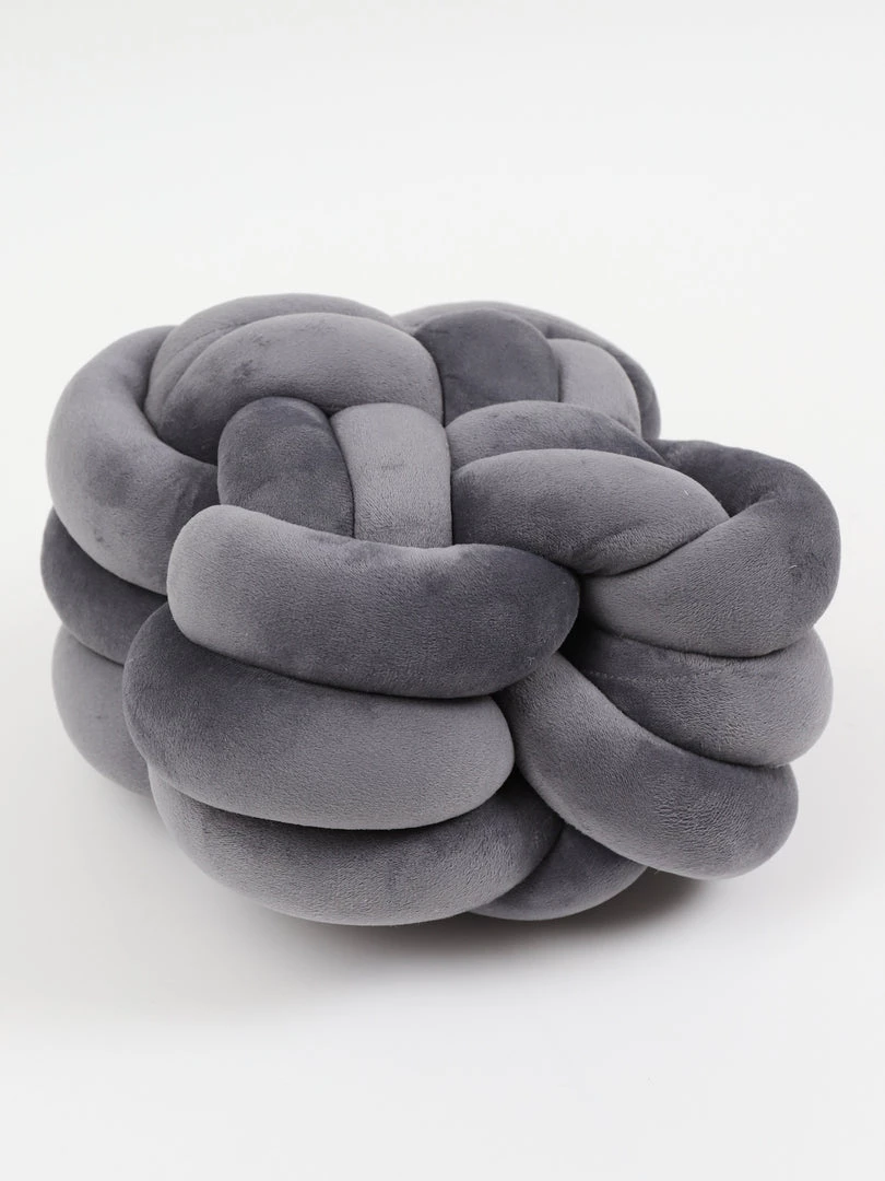 Inspire Me! Home Decor Pillows Gray Velvet Knot Pillow 4 Inspire Me! Home Decor Pillows Gray Velvet Knot Pillow