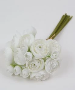 Inspire Me! Home Decor Floral Stems Mini Ranunculus Bundle (3 Colors)