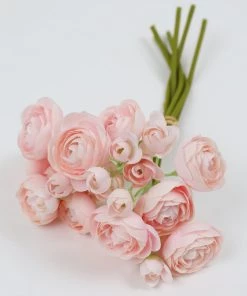 Inspire Me! Home Decor Floral Stems Mini Ranunculus Bundle (3 Colors)