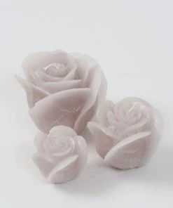 Inspire Me! Home Decor Ivory Rose Candle (3 Sizes)