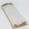 Inspire Me! Home Decor Rectangle Marble Tray With Gold Branch Handles