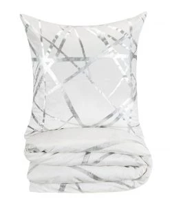 Cloud9d BEDDING Rica Ivory And Silver Duvet (2 Sizes)