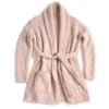 Inspire Me! Home Decor Blush Pink Plush Bath Robe With Pockets (2 Sizes)