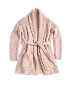 Inspire Me! Home Decor Blush Pink Plush Bath Robe With Pockets (2 Sizes)