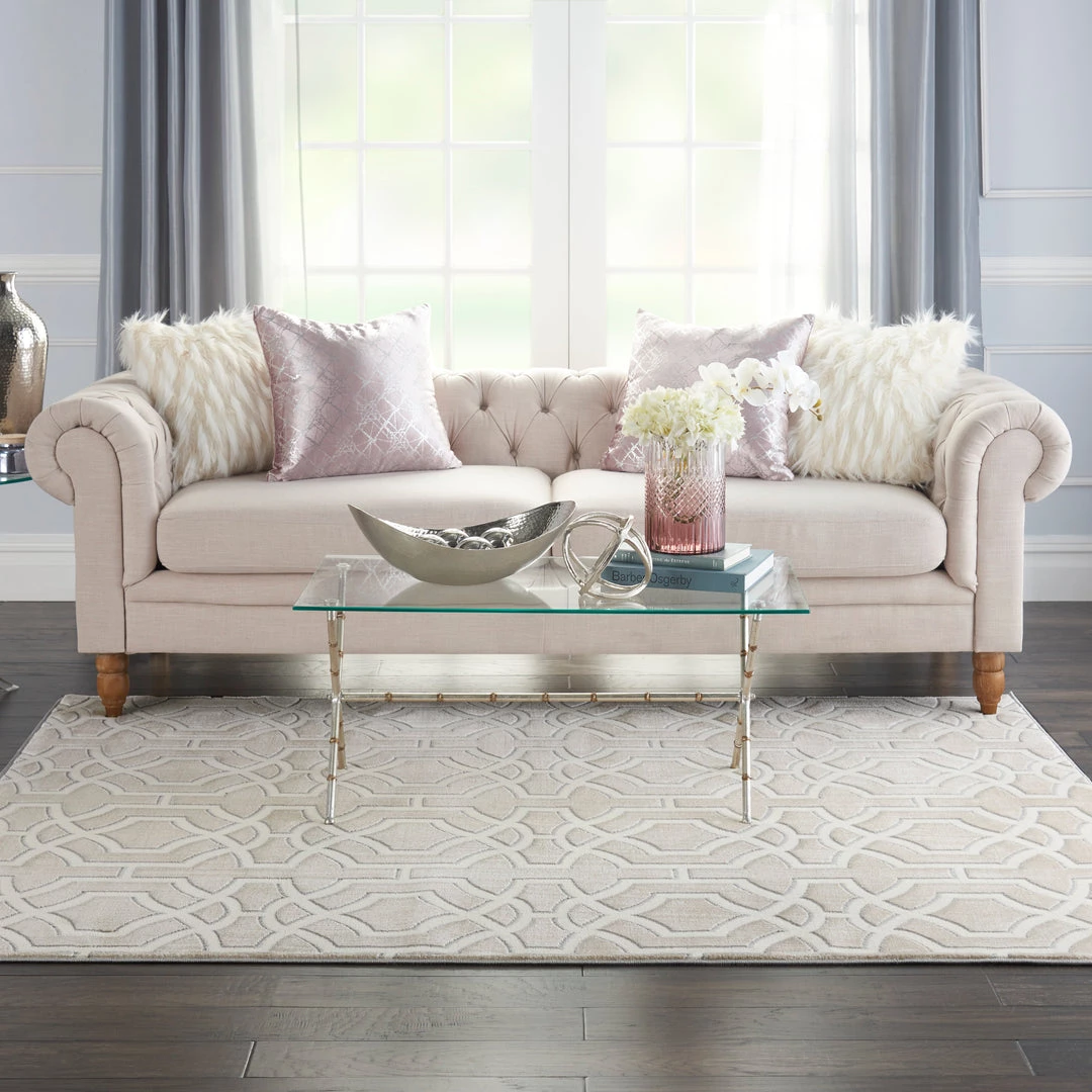 Nourison Joli Area Rug - Beige/White (3 Sizes) 3 Nourison Joli Area Rug - Beige/White (3 Sizes)