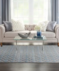 Nourison PILLOWS, RUGS, & THROWS Joli Area Rug - Blue/Grey (2 Sizes)