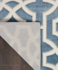 Nourison Joli Area Rug - Blue/White (3 Sizes) PILLOWS, RUGS, & THROWS