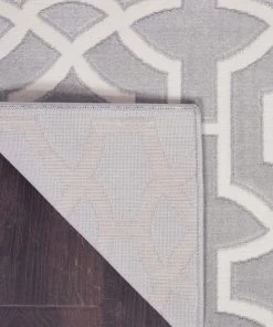 Nourison Joli Area Rug - Grey/White (3 Sizes) PILLOWS, RUGS, & THROWS