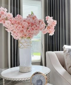 Inspire Me! Home Decor White Glass Vase With Mesh Design (2 Styles)