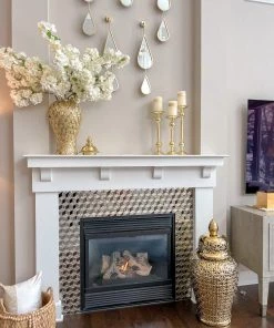 Inspire Me! Home Decor Ginger Jars Extra-Oversized Gold Pierced Patterned Floor Ginger Jar