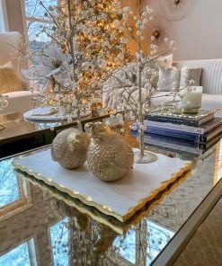 Inspire Me! Home Decor Marble Tray With Metallic Edge (2 Colors)