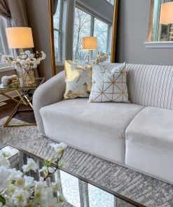 Cloud9d Zara Ivory Gold Pillow - 22