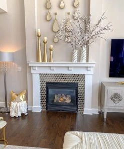 Inspire Me! Home Decor Gold And White Twist Vase (2 Sizes)