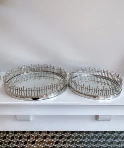 Inspire Me! Home Decor Round Mirror Tray (2 Sizes) (2 Colors) 10 Inspire Me! Home Decor Round Mirror Tray (2 Sizes) (2 Colors)