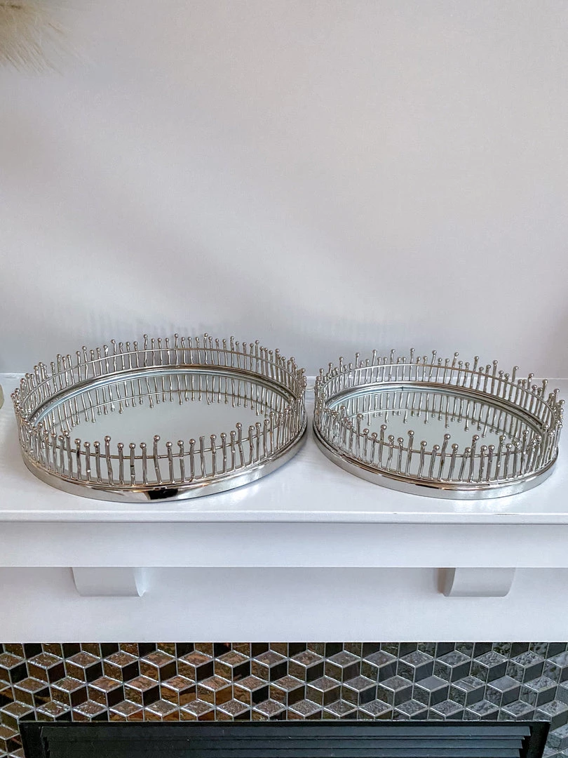 Inspire Me! Home Decor Round Mirror Tray (2 Sizes) (2 Colors) 6 Inspire Me! Home Decor Round Mirror Tray (2 Sizes) (2 Colors)