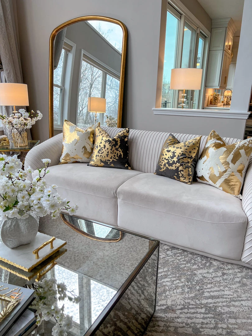 Cloud9d Elise Charcoal Gold Pillow - 20" X 20" PILLOWS, RUGS, & THROWS 7 Cloud9d Elise Charcoal Gold Pillow - 20" X 20" PILLOWS, RUGS, & THROWS