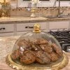 Inspire Me! Home Decor Gold Bordered Glass Cake Dome