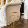 Inspire Me! Home Decor Gold Magazine Rack With Wooden Handle