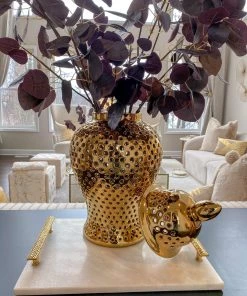 Inspire Me! Home Decor Herringbone Marble Tray