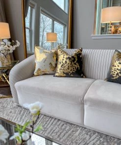 Cloud9d Elise Charcoal Gold Pillow - 20" X 20" PILLOWS, RUGS, & THROWS 10 Cloud9d Elise Charcoal Gold Pillow - 20