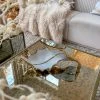 Inspire Me! Home Decor Gold And White Scalloped Tray