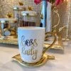 Inspire Me! Home Decor 16 Oz. Boss Lady Mug W/ Gold Handle