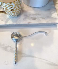 Inspire Me! Home Decor Silver Flower Petal Spoon Rest ( 2 Sizes )