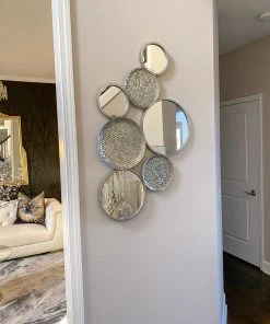 Inspire Me! Home Decor Circle Mirrored Wall Decor (Silver)