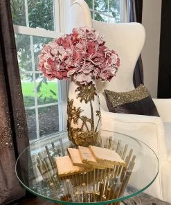 Inspire Me! Home Decor White Porcelain Vase With Gold Tree Design