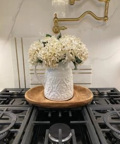 Inspire Me! Home Decor White Floral Detailed Pitcher 9 Inspire Me! Home Decor White Floral Detailed Pitcher