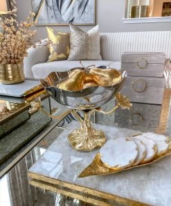 Inspire Me! Home Decor Gold Metallic Decorative Pears (Set Of 4)