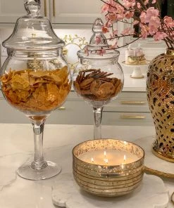 Inspire Me! Home Decor Glass Stem Jar (2 Sizes) Jars