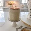 Inspire Me! Home Decor Silver And White Beaded Mini Cupcake Stand/Candle Holder 2 Inspire Me! Home Decor Silver And White Beaded Mini Cupcake Stand/Candle Holder
