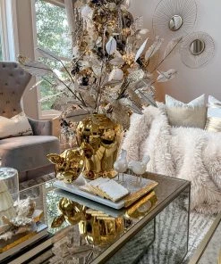 Inspire Me! Home Decor Gold Sleek Ginger Jar (2 Sizes)