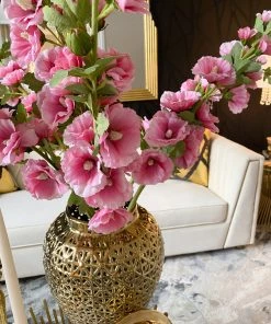 Inspire Me! Home Decor Floral Stems Hollyhock Stem (3 Colors)