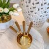 Inspire Me! Home Decor Gold Measuring Cups W/ Wood Handle 2 Inspire Me! Home Decor Gold Measuring Cups W/ Wood Handle
