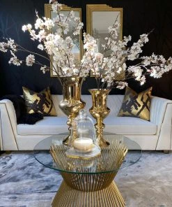 Inspire Me! Home Decor Detailed Stem Vase (2 Colors & 2 Sizes)