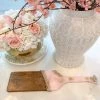 Inspire Me! Home Decor Gold Leaf And Pink Resin Wood Paddle Serving Board