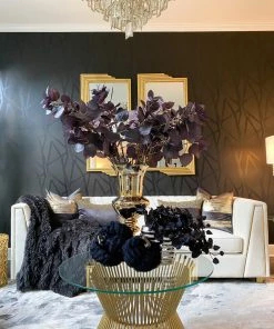 Inspire Me! Home Decor Black Fringe Fabric Pumpkins With Stem (2 Sizes)