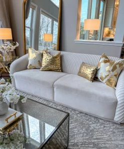 Cloud9d PILLOWS, RUGS, & THROWS Becca Charcoal Gold Pillow - 20