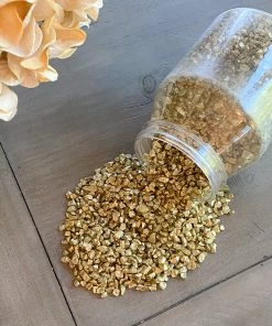 Inspire Me! Home Decor Jar Of Fine Gold Chunk Vase Fillers