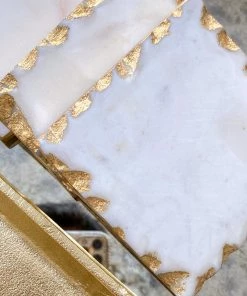 Inspire Me! Home Decor Marble Coasters W/ Gold Trim And Tray Set 17 Inspire Me! Home Decor Marble Coasters W/ Gold Trim And Tray Set