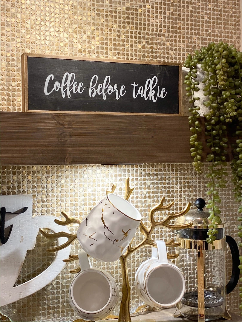 Inspire Me! Home Decor Black And White Wooden Coffee Signs WALL ART & MIRRORS 4 Inspire Me! Home Decor Black And White Wooden Coffee Signs WALL ART & MIRRORS